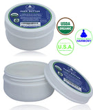 2 Pack Savings - REFINED SHEA BUTTER - Certified Organic - Stark White- organically refined - low profile jar- the best- premium - Perfect Body Harmony