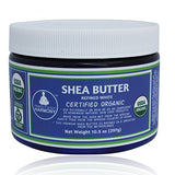 REFINED SHEA BUTTER Certified Organic - STARK WHITE - organically Refined 10.5 oz BPA Free Jars