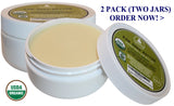 2X PACK - 3.75 oz Raw Unrefined Shea Butter Low Profile Jar- Smooth & Silky from Perfect Body Harmony Brand.