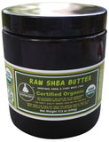 Certified Organic Raw Unrefined Shea Butter 17.5 oz Tall JAR