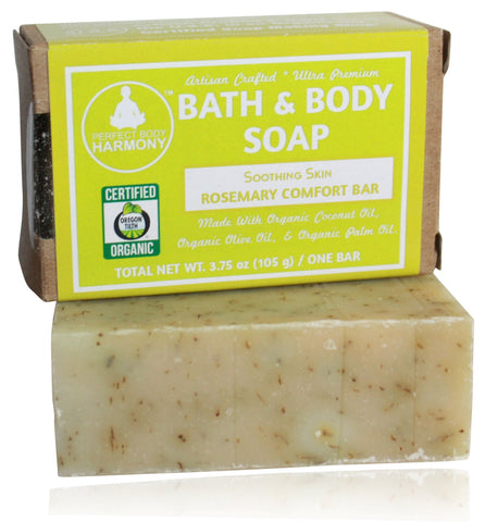 Organic Soap - Soothing Skin Rosemary Comfort Bar (Eczema Relief)