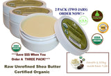 3X PACK - 3.75 oz Raw Unrefined Shea Butter Low Profile Jar- Smooth & Silky from Perfect Body Harmony Brand.
