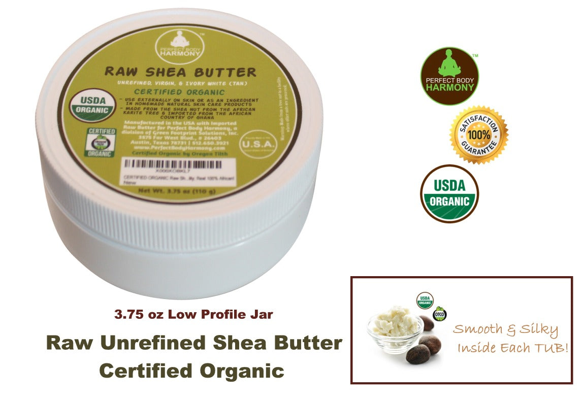 Certified Organic Raw Shea Nut Butter - 7 LB Bulk TUBs- Smooth & Silky –  Perfect Body Harmony™