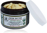 Certified Organic Raw Cocoa Butter - Non Deodorized Wafer Chips in Jar