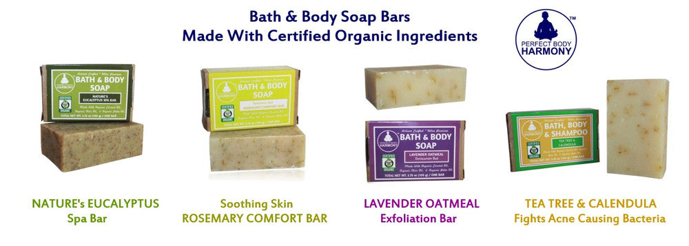 "Made With Organic" bath and body Soaps